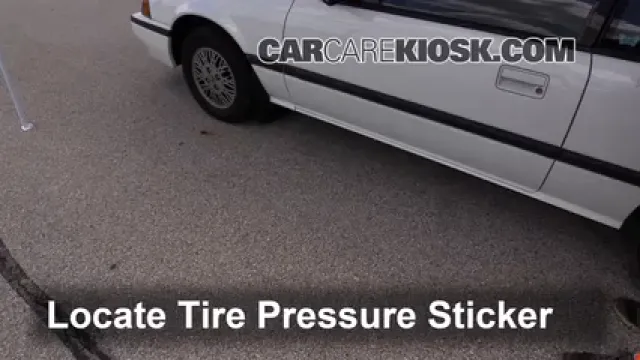 1985 Honda Prelude 2.0 Si 2.0L 4 Cyl. Tires & Wheels Check Tire Pressure